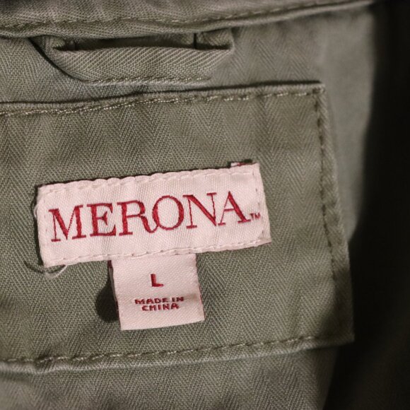 Merona green rugged style casual vest, size large, functional pockets, adjustabl - Picture 5 of 11